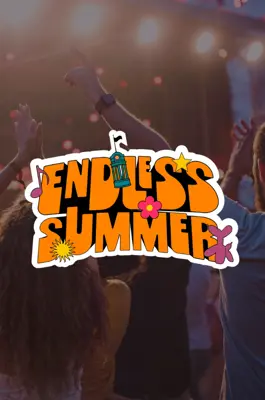 Endless Summer logo with people dancing in the background 